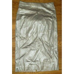 Level 99 Metallic Gold Pencil Stretch Skirt Size 27